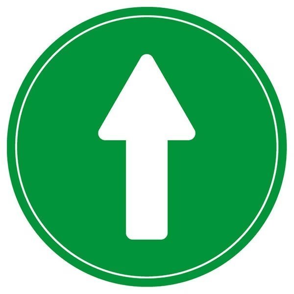 Arrow Only w/ Border, Green, 15